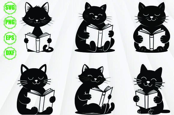 Book with Cat Svg Bundle
