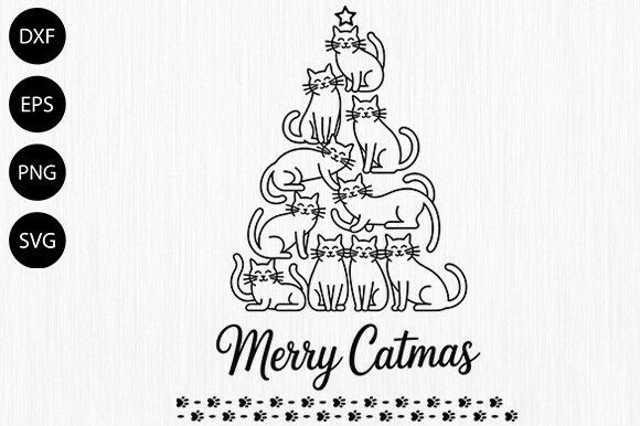 Cat Christmas SVG Matching Christmas Svg