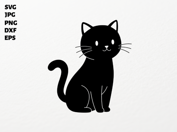 Cute Black Cat SVG for Cricut