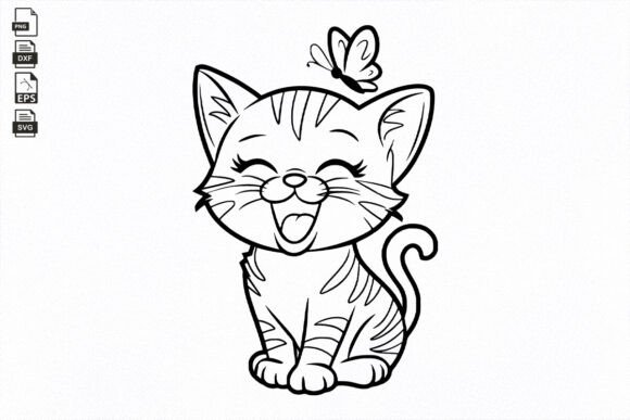 Cute Cat SVG, Curious Kitten Clipart Svg