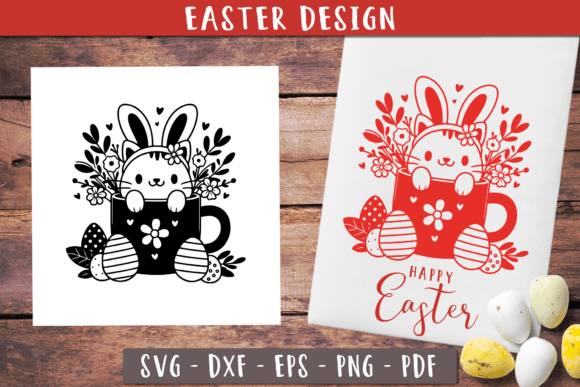 Easter Cat Svg Easter Kitchen Towel Svg