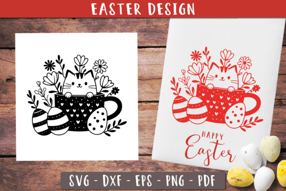 Easter Cute Cat Svg Easter Kitchen Towel
