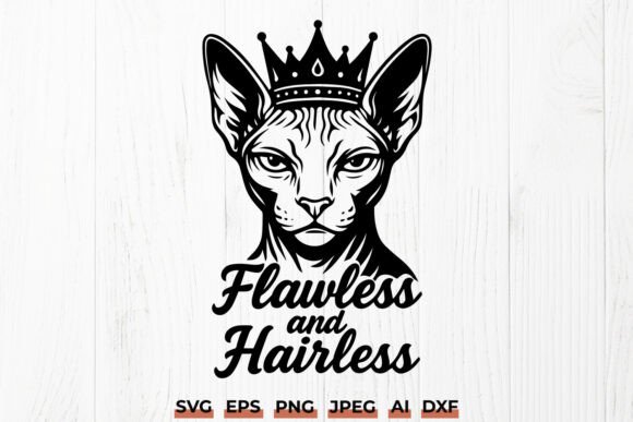 Flawless and Hairless SVG Sassy Sphynx
