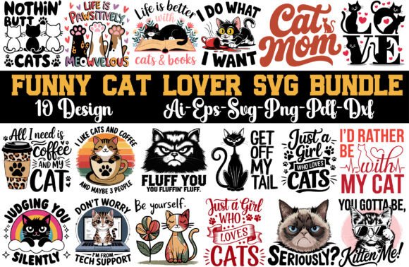Funny Cat Lover SVG Bundle