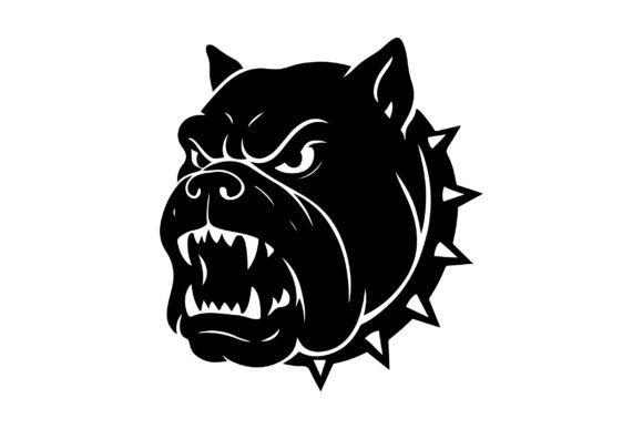 Halloween Bulldog Face Silhouette SVG
