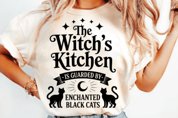 Halloween Witch Kitchen Black Cat Design