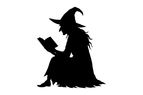 Halloween Witch Reading Book