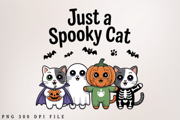 Just a Spooky Cat PNG Design