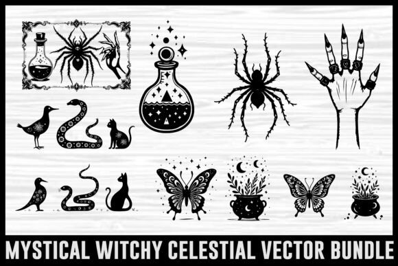 Mystical Witchy Celestial Vector Pack