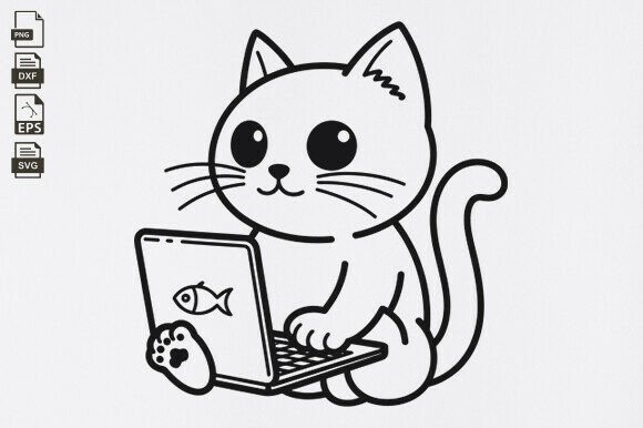 Nerd Cat SVG, Student Nerd Cuttable Cat