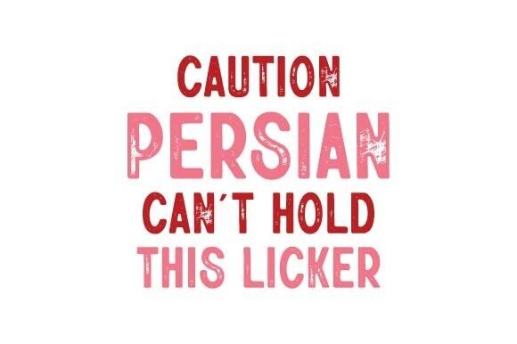Retro Persian Cat SVG Sublimation Design