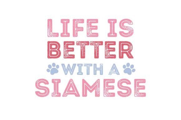 Retro Siamese Cat SVG Sublimation Design