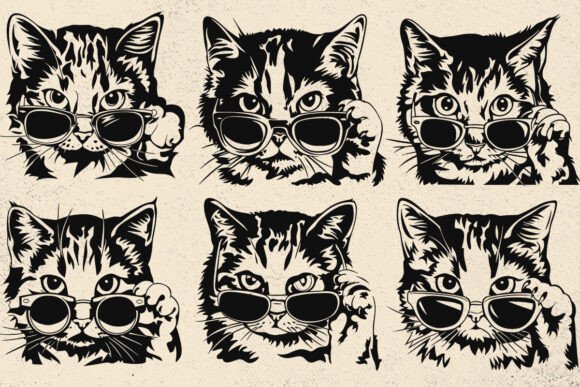 Sassy Cat in Sunglasses SVG, Cute Baby