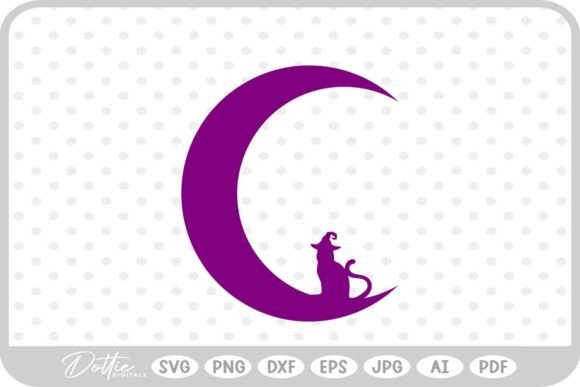 Witch Cat Halloween SVG PNG DXF
